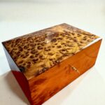 Burl Wood Box Organizer With Lock – Handmade Thuya Wooden Box - Image 2