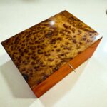 Burl Wood Box Organizer With Lock – Handmade Thuya Wooden Box - Image 3