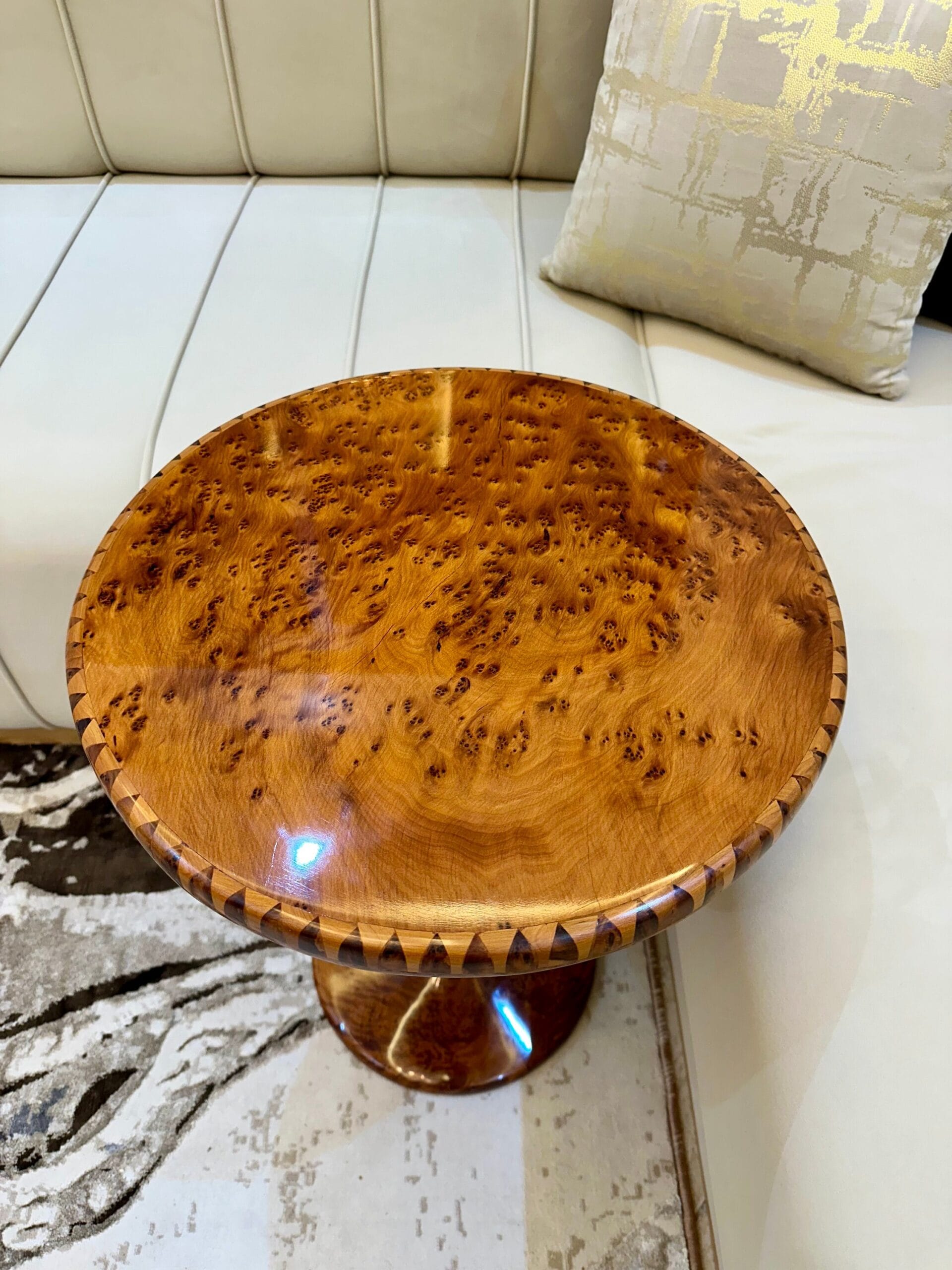 Thuya Inlay Wooden Table Wood Coffee Table