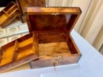 Lockable Wooden Box - Handmade Thuya Keepsake Box - Image 7