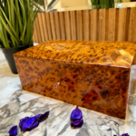 Wooden Jewelry Box With Lock - Handmade Thuya Box - Image 2