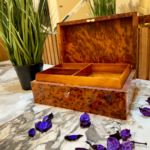 Wooden Jewelry Box With Lock - Handmade Thuya Box - Image 5