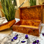 Wooden Jewelry Box With Lock - Handmade Thuya Box - Image 8