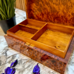 Wooden Jewelry Box With Lock - Handmade Thuya Box - Image 6