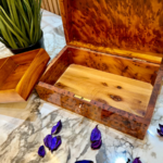Wooden Jewelry Box With Lock - Handmade Thuya Box - Image 7