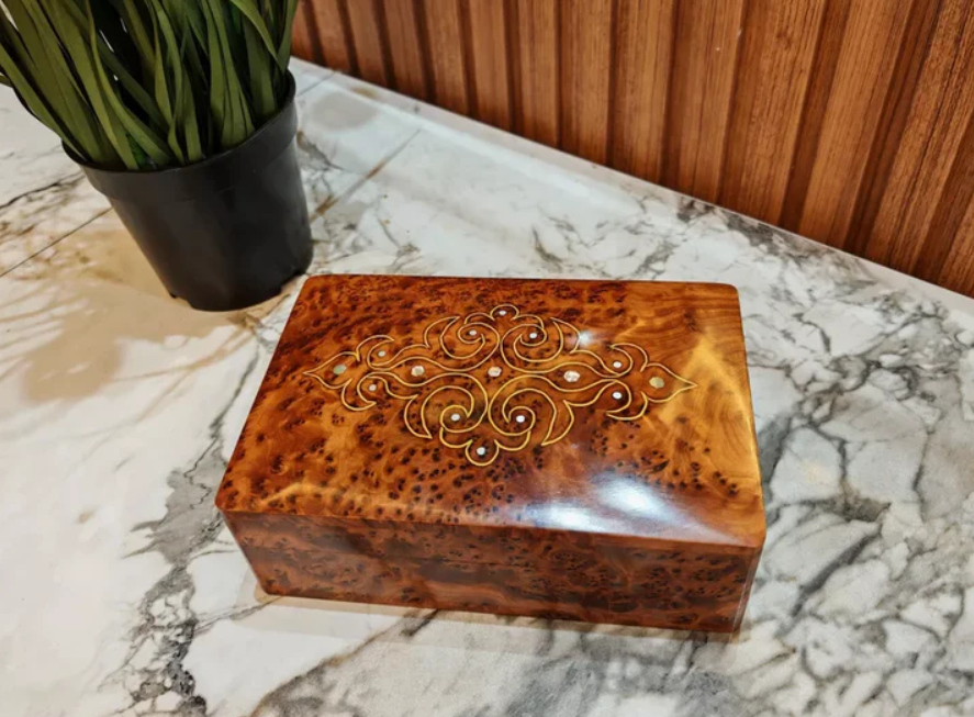 Small wooden box wooden trinket box