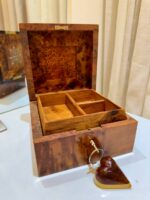 Jewelry Box Organizer - Handmade Thuya Wood Box With Lock - Image 6