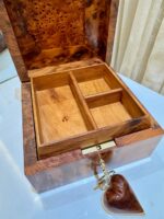 Jewelry Box Organizer - Handmade Thuya Wood Box With Lock - Image 7