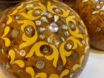 Round Thuya Wood Jewelry Box – Handmade Moroccan Wooden Box - Image 2