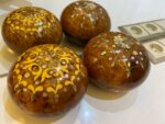Round Thuya Wood Jewelry Box – Handmade Moroccan Wooden Box - Image 4