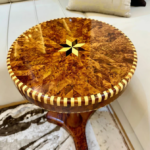 round wooden coffee table