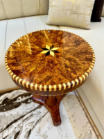round wooden coffee table