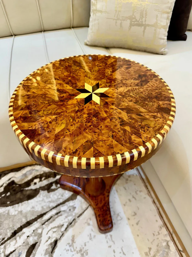 Luxury Coffee table round wooden coffee table