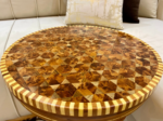 Solid Wood Coffee Table - Handmade Moroccan Inlay Table - Image 3