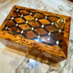wooden jewelry box handmade from Moroccan Thuya wood
