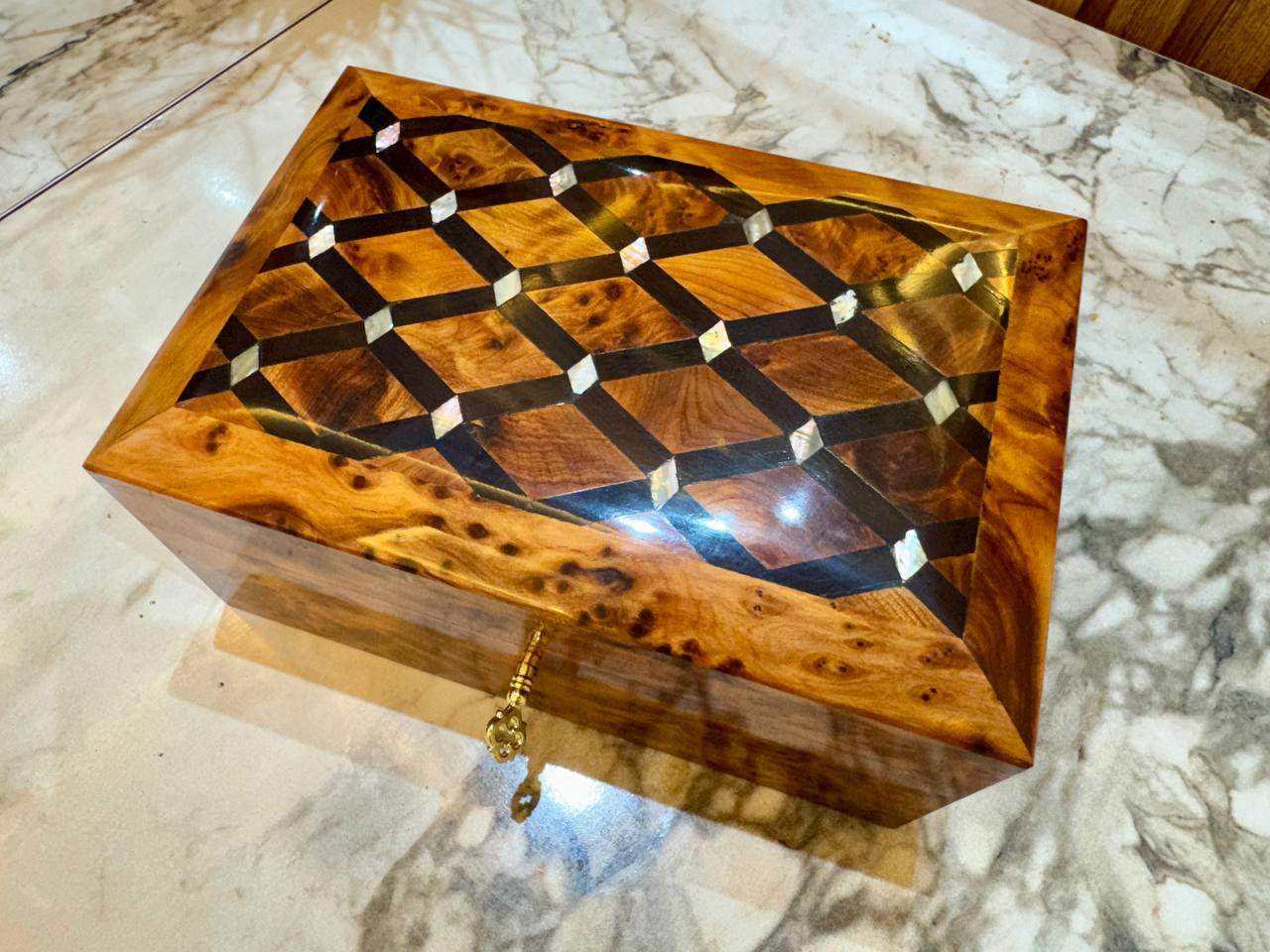 jewellery Box wooden jewelry box handmade from Moroccan Thuya wood