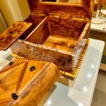 Handmade Thuya Wood Organizer with Lock - Image 8