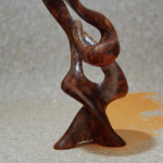 Abstract Wooden Sculpture – Handcrafted Luxury Thuya Wood Art - Image 3