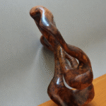 Abstract Wooden Sculpture – Handcrafted Luxury Thuya Wood Art - Image 4