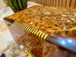 Vintage Wooden Jewelry Box - Handmade Thuya Burl Box - Image 3