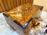 Vintage Wooden Jewelry Box - Handmade Thuya Burl Box - Image 6
