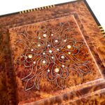 Womens Jewelry Box – Handmade Thuya Wood Treasure Chest - Image 3