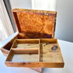 Wooden Keepsake Box – Handmade Thuya Wood Lockable Storage Box - Image 6
