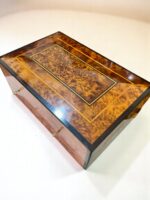 Large Wooden Jewelry Box – Handmade Thuya Wood Lockable Keepsake Box - Image 4