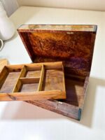 Large Wooden Jewelry Box – Handmade Thuya Wood Lockable Keepsake Box - Image 7