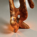 Modern Decor Sculpture – Handcrafted Thuya Wood Art - Image 4